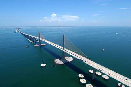Photo courtesy of the city of St. Petersburg Sunshine Skyway Bridge